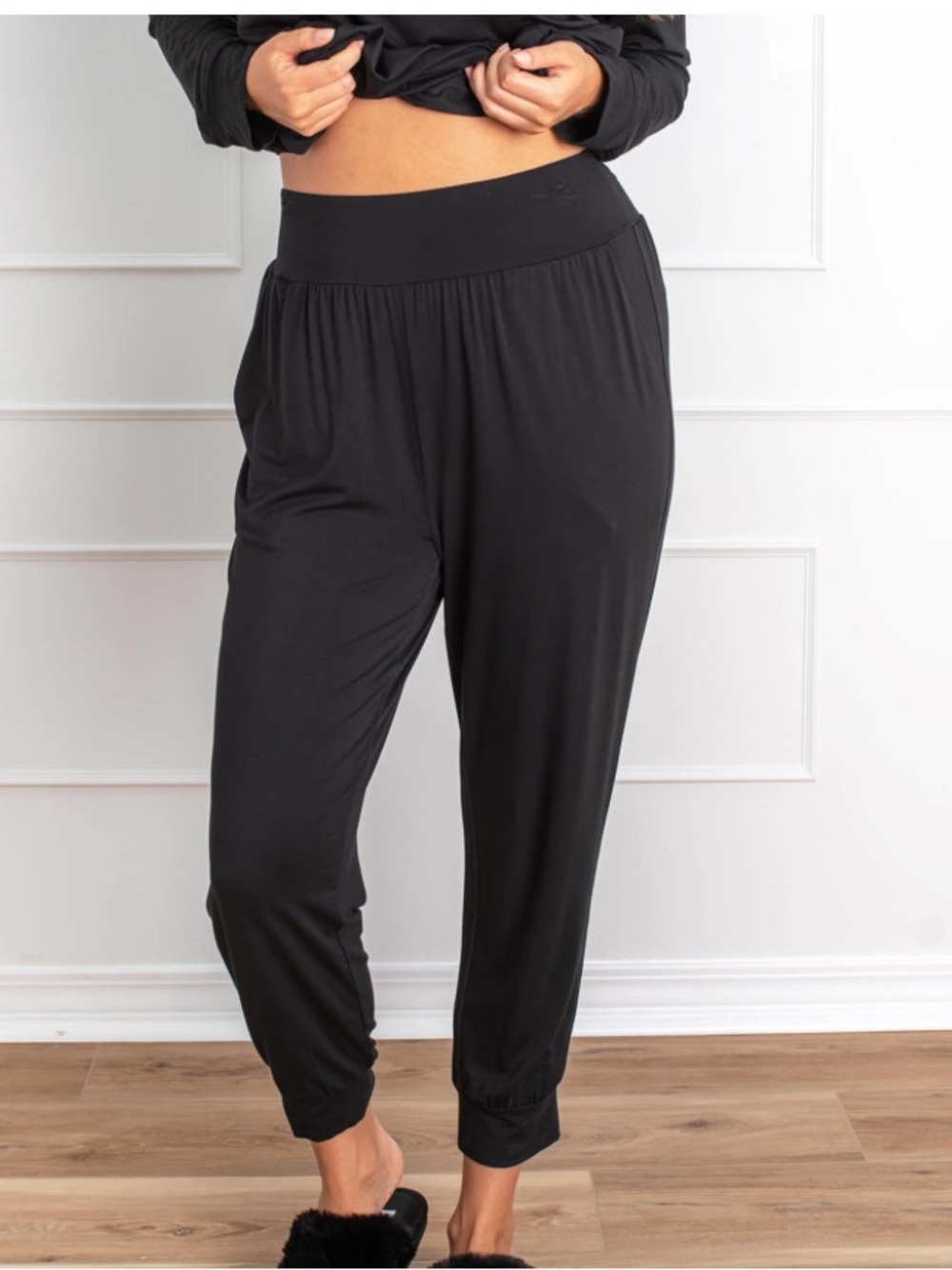 New Faceplant Dreams Maya Pants Soft Bamboo Joggers “Fog” Grey Sz M NWT